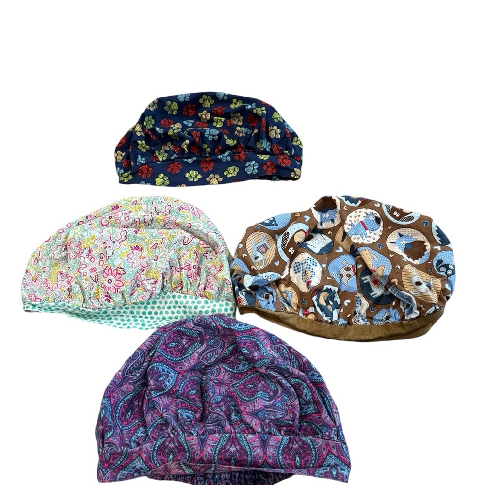 Ladies Surgical Caps Elastic Animal Print, Floral (4)